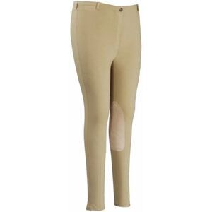 TuffRider Kids Horseback Riding Taupe Tan Beige Pants Knee Patches 12